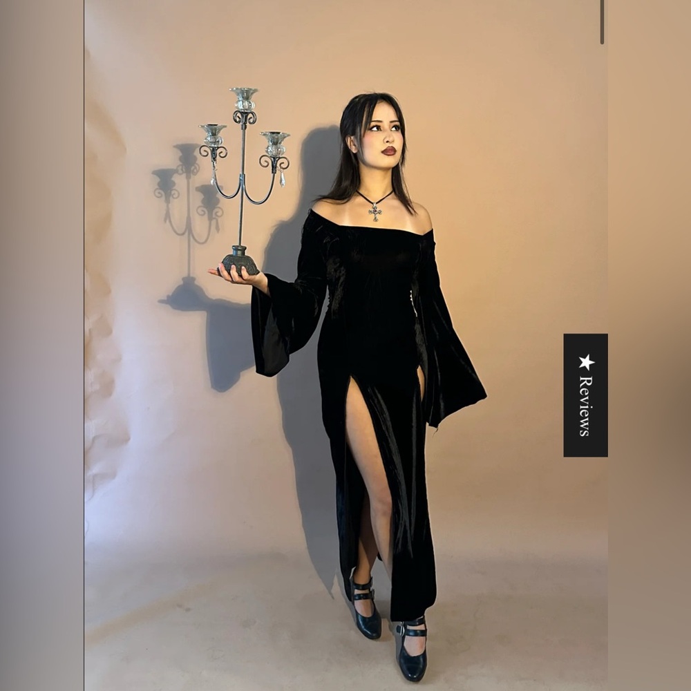 Goth Morticia SAMPLE Dress Size M/L